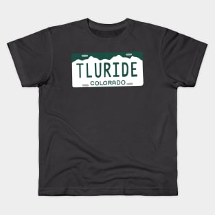 Telluride License Plate Kids T-Shirt